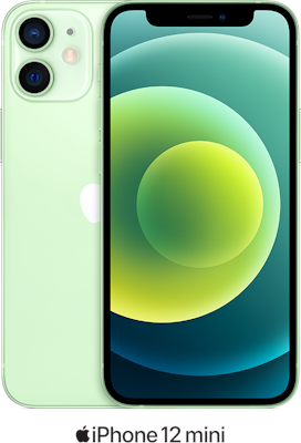 Green Apple iPhone 12 Mini 5G 256GB - 12GB Data, £90.00 Upfront