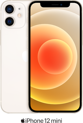 White Apple iPhone 12 Mini 5G 256GB - 12GB Data, £90.00 Upfront