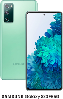 Green Samsung Galaxy S20 FE 5G 128GB on Three Pay As You Go