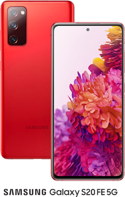 Red Samsung Galaxy S20 FE 5G 128GB on Three Pay As You Go