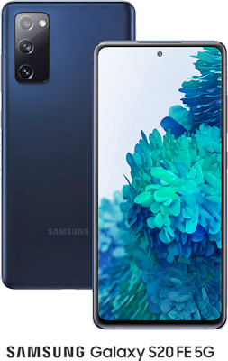 Blue Samsung Galaxy S20 FE 5G 128GB on Three Pay As You Go