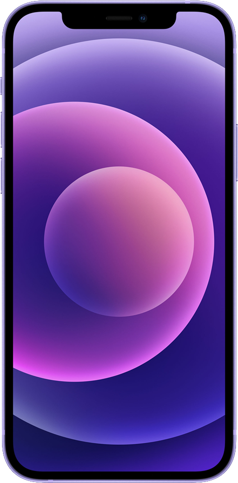 Purple Apple iPhone 12 Mini 5G 256GB - 100GB Data, £10.00 Upfront