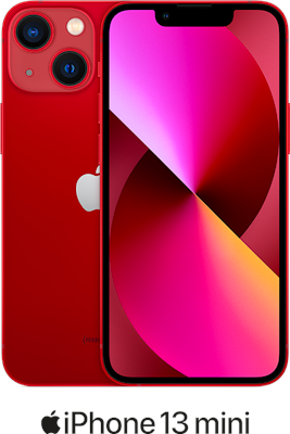 Red Apple iPhone 13 Mini 5G 128GB - Unlimited Data, £60.00 Upfront