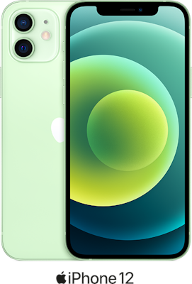 Green Apple iPhone 12 5G 64GB - 1GB Data, £30.00 Upfront