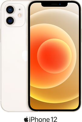 White Apple iPhone 12 5G 64GB - 150GB Data, £30.00 Upfront