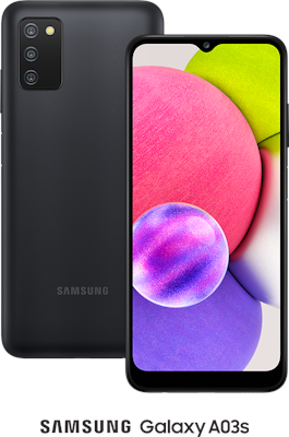 Black Samsung Galaxy A03s 32GB - Unlimited Data, No Upfront