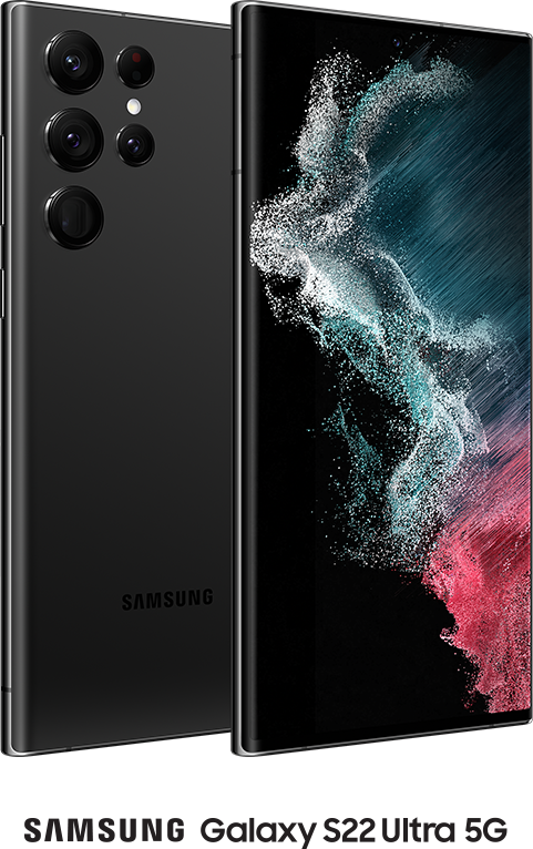Black Samsung Galaxy S22 Ultra 5G 128GB - 150GB Data, £60.00 Upfront
