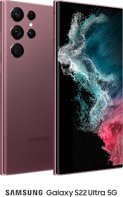 Pink Samsung Galaxy S22 Ultra 5G 512GB - 15GB Data, £70.00 Upfront