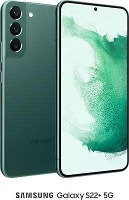 Green Samsung Galaxy S22+ 5G 128GB - 30GB Data, £95.00 Upfront