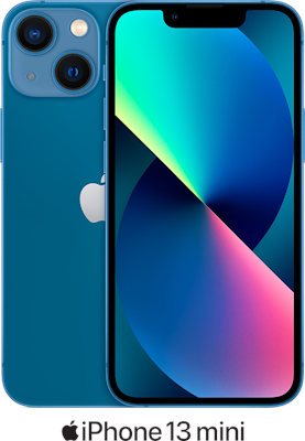 Blue Apple iPhone 13 Mini 5G 128GB - 12GB Data, £48.00 Upfront