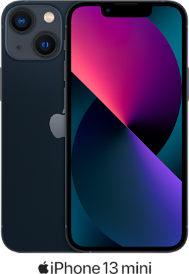 Black Apple iPhone 13 Mini 5G 128GB - 12GB Data, £48.00 Upfront