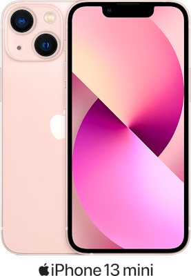 Pink Apple iPhone 13 Mini 5G 128GB - 12GB Data, £48.00 Upfront