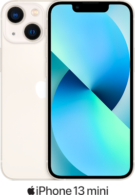 White Apple iPhone 13 Mini 5G 128GB - 12GB Data, £48.00 Upfront