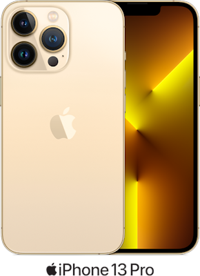 Gold Apple iPhone 13 Pro 5G 1TB - 4GB Data, £99.00 Upfront