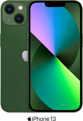 Green Apple iPhone 13 5G 128GB - 15GB Data, £60.00 Upfront