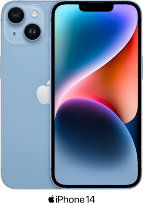 Blue Apple iPhone 14 5G Dual SIM 128GB - Unlimited Data, £30.00 Upfront