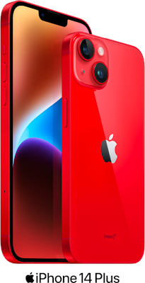 Red Apple iPhone 14 Plus 5G Dual SIM 256GB - 30GB Data, £55.00 Upfront