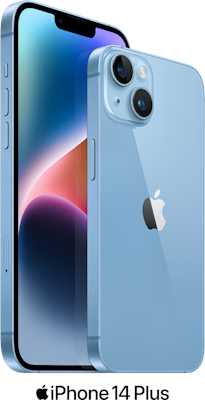 Blue Apple iPhone 14 Plus 5G Dual SIM 256GB - 5GB Data, £55.00 Upfront