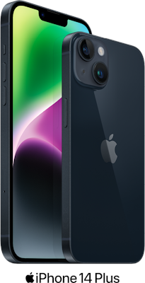 Black Apple iPhone 14 Plus 5G Dual SIM 256GB - 5GB Data, £55.00 Upfront