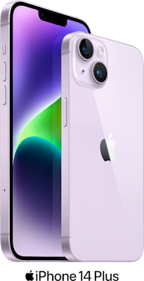 Purple Apple iPhone 14 Plus 5G Dual SIM 256GB - 300GB Data, £55.00 Upfront