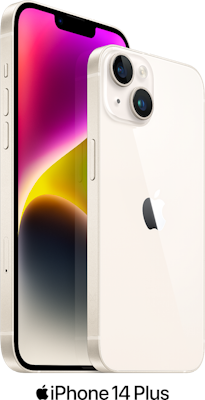 White Apple iPhone 14 Plus 5G Dual SIM 256GB - 30GB Data, £55.00 Upfront