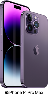 Purple Apple iPhone 14 Pro Max 5G Dual SIM 128GB - 5GB Data, £65.00 Upfront