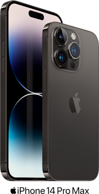 Black Apple iPhone 14 Pro Max 5G Dual SIM 128GB - 2GB Data, £65.00 Upfront
