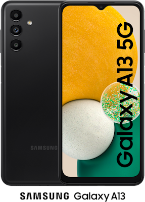 Black Samsung Galaxy A13 64GB - Unlimited Data, £75.00 Upfront