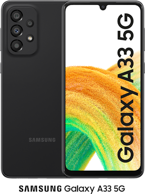 Black Samsung Galaxy A33 5G 128GB - 150GB Data, £35.00 Upfront