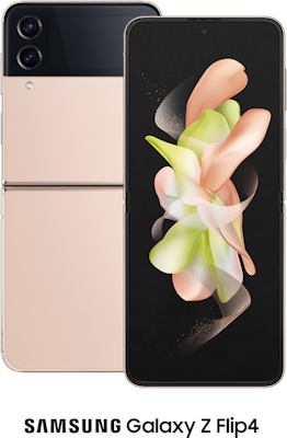 Pink Samsung Galaxy Z Flip4 5G 128GB - 300GB Data, £55.00 Upfront