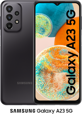 Black Samsung Galaxy A23 5G 64GB - 15GB Data, £90.00 Upfront