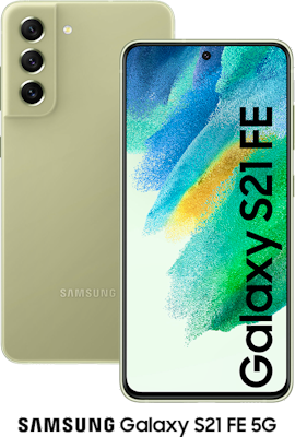 Green Samsung Galaxy S21 FE 5G 2022 128GB - 150GB Data, £45.00 Upfront