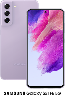 Purple Samsung Galaxy S21 FE 5G 2022 128GB - Unlimited Data, £45.00 Upfront