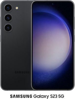 Black Samsung Galaxy S23 5G Dual SIM 128GB - 150GB Data, £75.00 Upfront