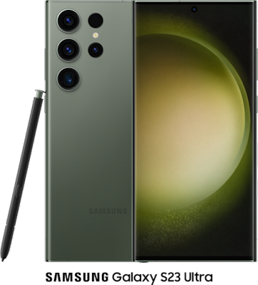 Green Samsung Galaxy S23 Ultra 5G Dual SIM 256GB - Unlimited Data, £65.00 Upfront