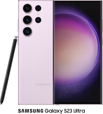 Purple Samsung Galaxy S23 Ultra 5G Dual SIM 256GB - 2GB Data, £70.00 Upfront