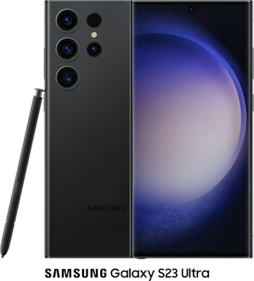 Black Samsung Galaxy S23 Ultra 5G Dual SIM 512GB - 2GB Data, £80.00 Upfront