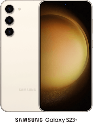 White Samsung Galaxy S23+ 5G Dual SIM 256GB - 15GB Data, £55.00 Upfront