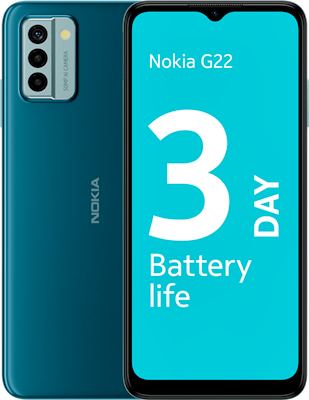 Nokia G 22 64GB in Lagoon Blue
