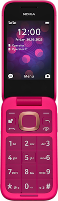 Nokia 2660 Flip Pink At Â£0 On Pay Monthly Unlimited 24 Month Contract With Unlimited Mins Texts Unlimited 5g Data Â£1499 A Month