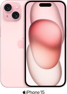 Pink Apple iPhone 15 5G Dual SIM 128GB - 300GB Data, £85.00 Upfront