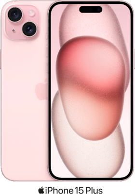 Pink Apple iPhone 15 Plus 5G Dual SIM 128GB - 30GB Data, £95.00 Upfront