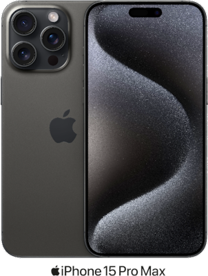 Black Apple iPhone 15 Pro Max 5G Dual SIM 256GB - 30GB Data, £60.00 Upfront