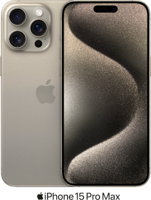 Gold Apple iPhone 15 Pro Max 5G Dual SIM 256GB - 30GB Data, £60.00 Upfront