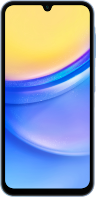 Blue Samsung Galaxy A15 128GB - 150GB Data, £35.00 Upfront