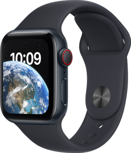 Apple Watch Series SE (2nd gen) 40mm (GPS + Cellular) Midnight Aluminium Case with Midnight Sport Band - M/L at Â£1 on Refresh Flex - Smartwatch Unlimited (12 Month contract) with Unlimited 4G data. Â£29.90 a month.