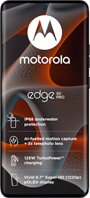 Motorola Edge 50 Pro 256GB in Black Beauty