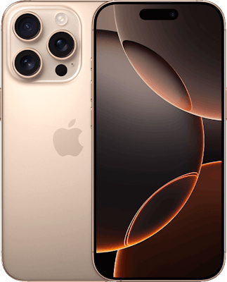 Apple iPhone 16 Pro Dual SIM (256GB Desert Titanium) at £30 on Refresh Flex Ultimate Unlimited (36 Month contract) with Unlimited mins & texts; Unlimited 5G data. £75.53 a month.