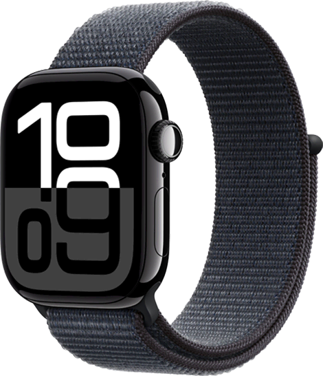 Apple Watch Series 10 42mm (GPS + Cellular) Jet Black / Ink Sport Loop at Â£1 on Refresh Flex - Smartwatch Unlimited (12 Month contract) with Unlimited 4G data. Â£33 a month.