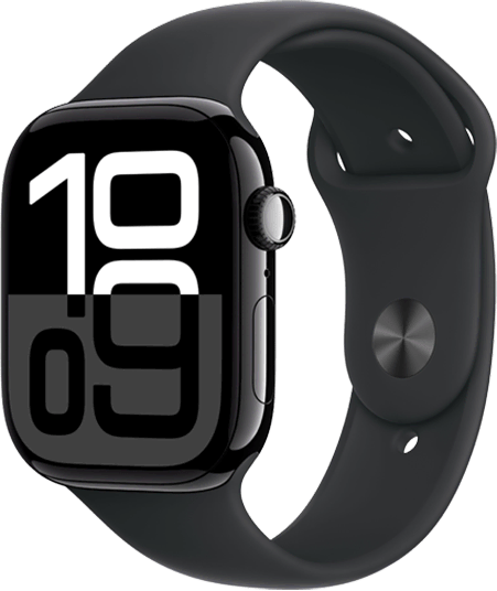 Apple Watch Series 10 46mm (GPS + Cellular) Jet Black / Black Sport Band - S/M at Â£1 on Refresh Flex - Smartwatch Unlimited (12 Month contract) with Unlimited 4G data. Â£35 a month.